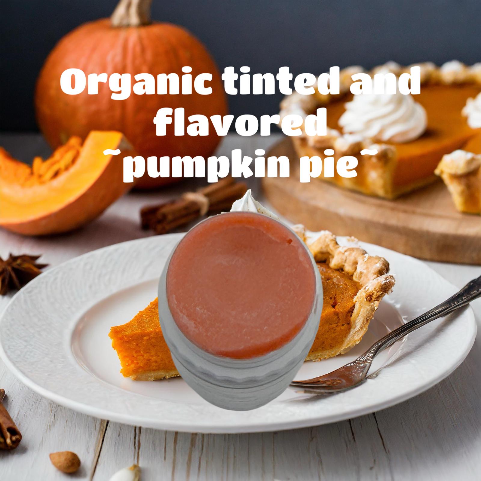 Organic All Natural Handcrafted Tinted Lip Balm, "Pumpkin Pie" Flavored