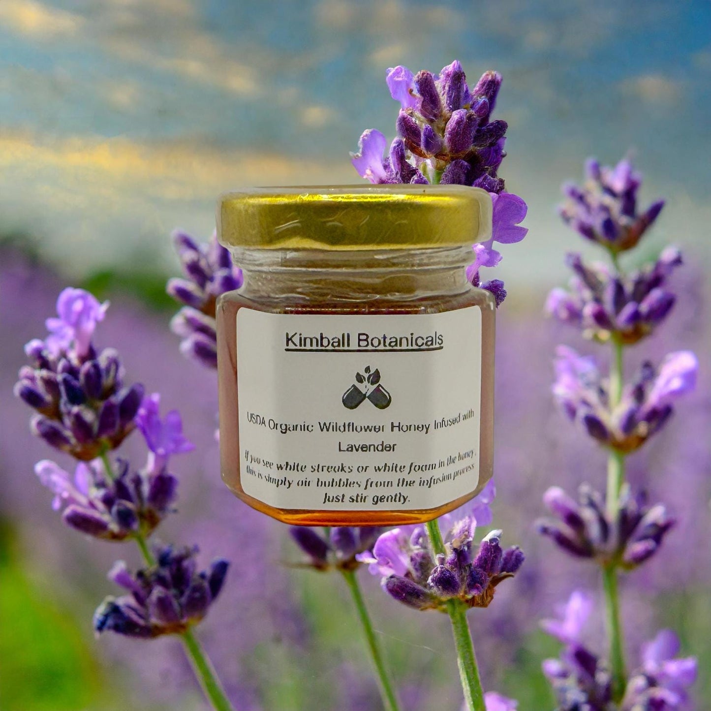 USDA Certified Organic Lavender Herbal Infused Wildflower Honey