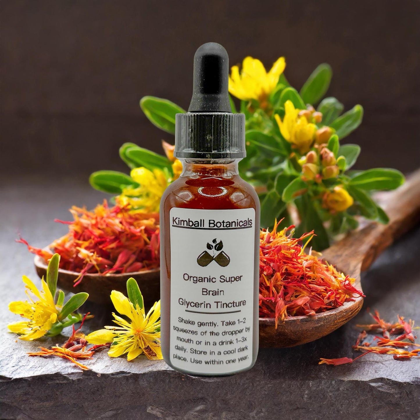 Organic Super Brain USDA Certified Glycerin Tincture Liquid Extract, sustainably harvested