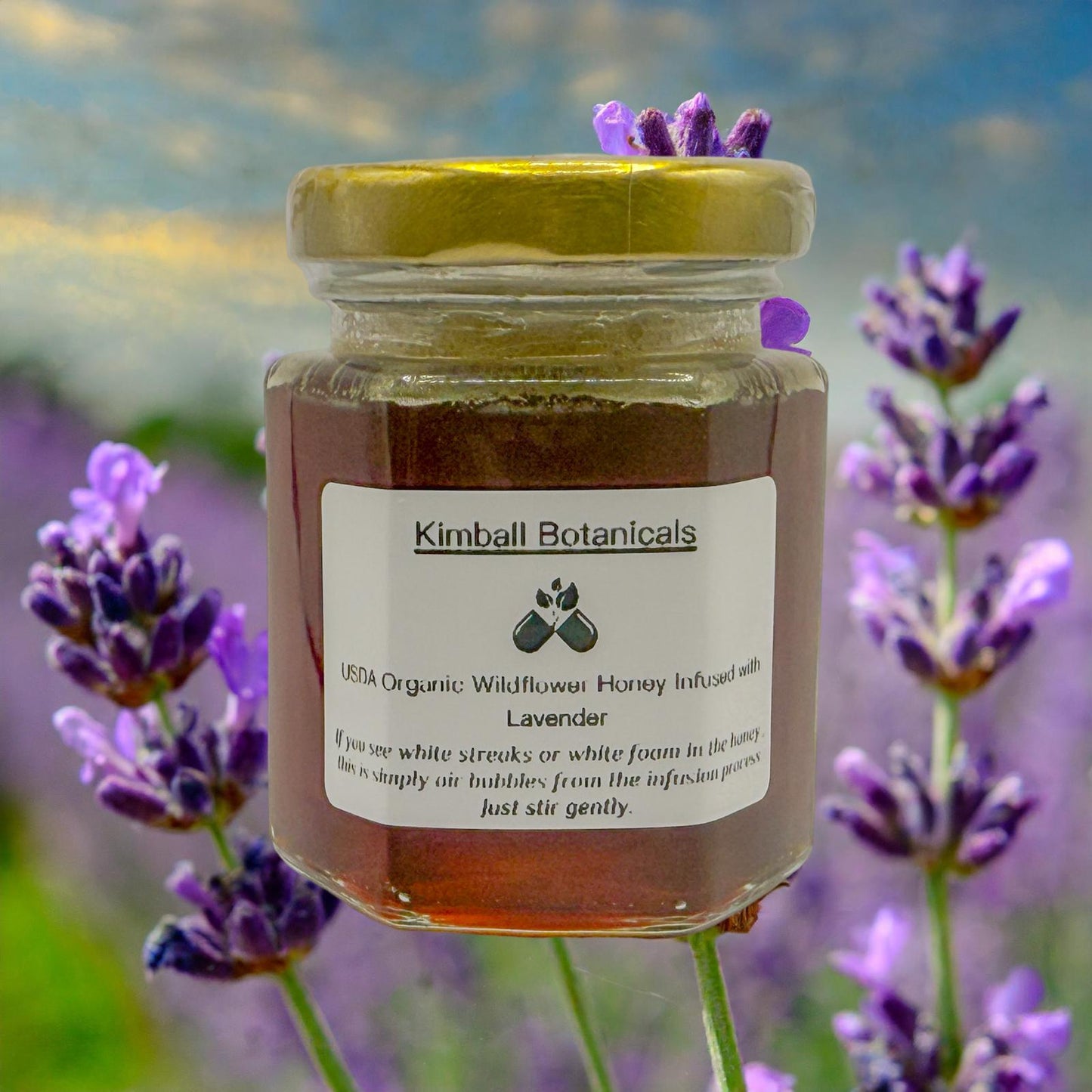 USDA Certified Organic Lavender Herbal Infused Wildflower Honey
