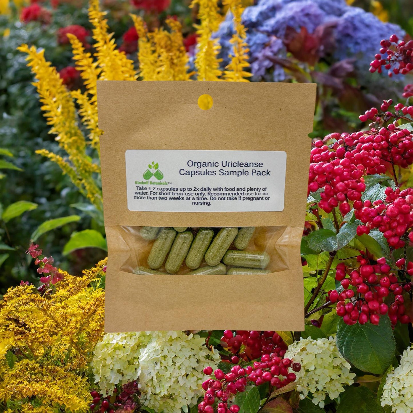 Organic Uricleanse, Cranberry, D-mannose, herbal blend 500mg or 650mg vegetarian capsules NON GMO, made fresh to order