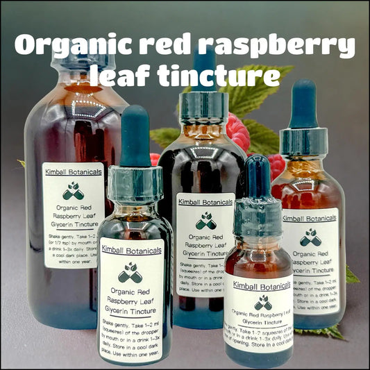 USDA Certified Organic Red Raspberry Leaf Tincture Glycerin Liquid Extract