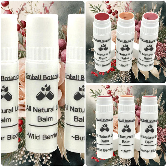 Organic All Natural Handcrafted Tinted Herbal Lip Balm Discovery Trio