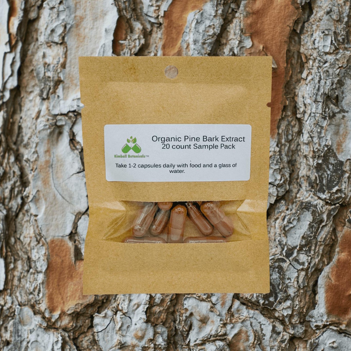 Organic Pine Bark Extract (Pinus Massoniana) 95% Proanthocyanidins 500mg vegetarian capsules made fresh to order