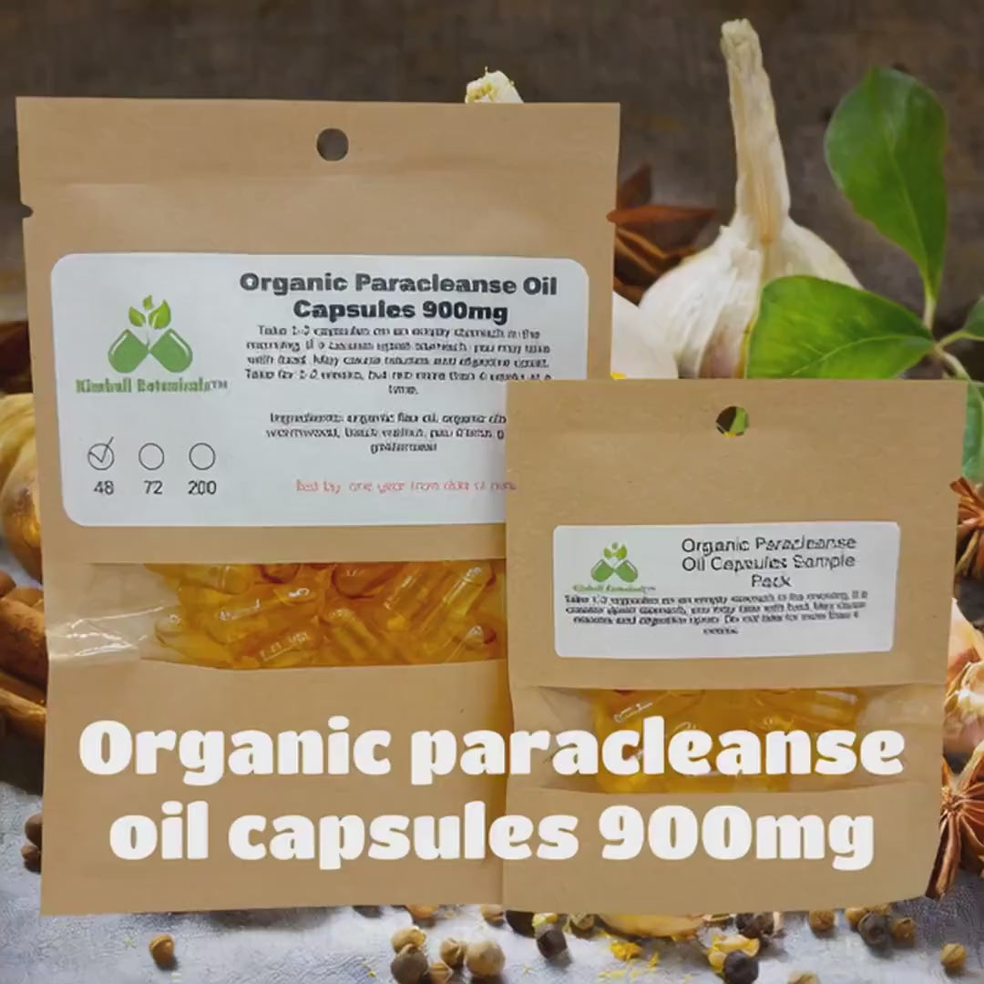 USDA Organic Paracleanse Oil 900mg vegetarian capsules NON GMO, made fresh to order