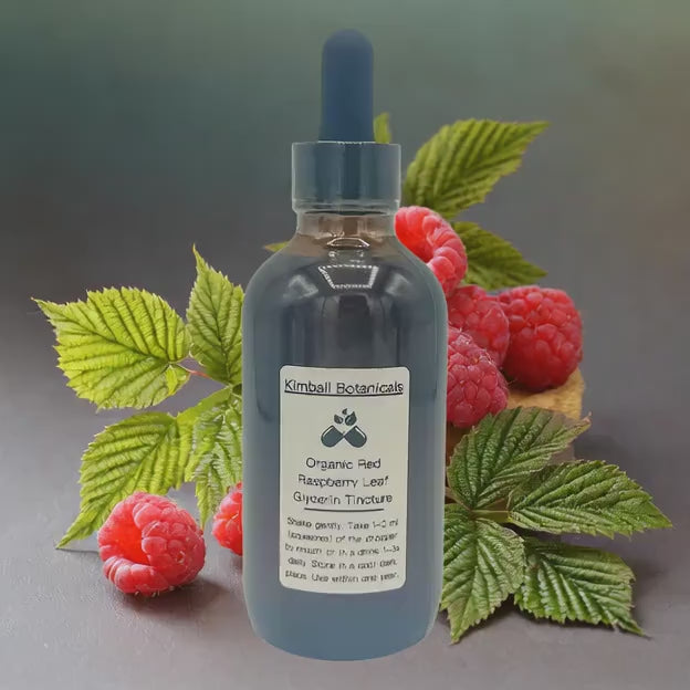 USDA Certified Organic Red Raspberry Leaf Tincture Glycerin Liquid Extract