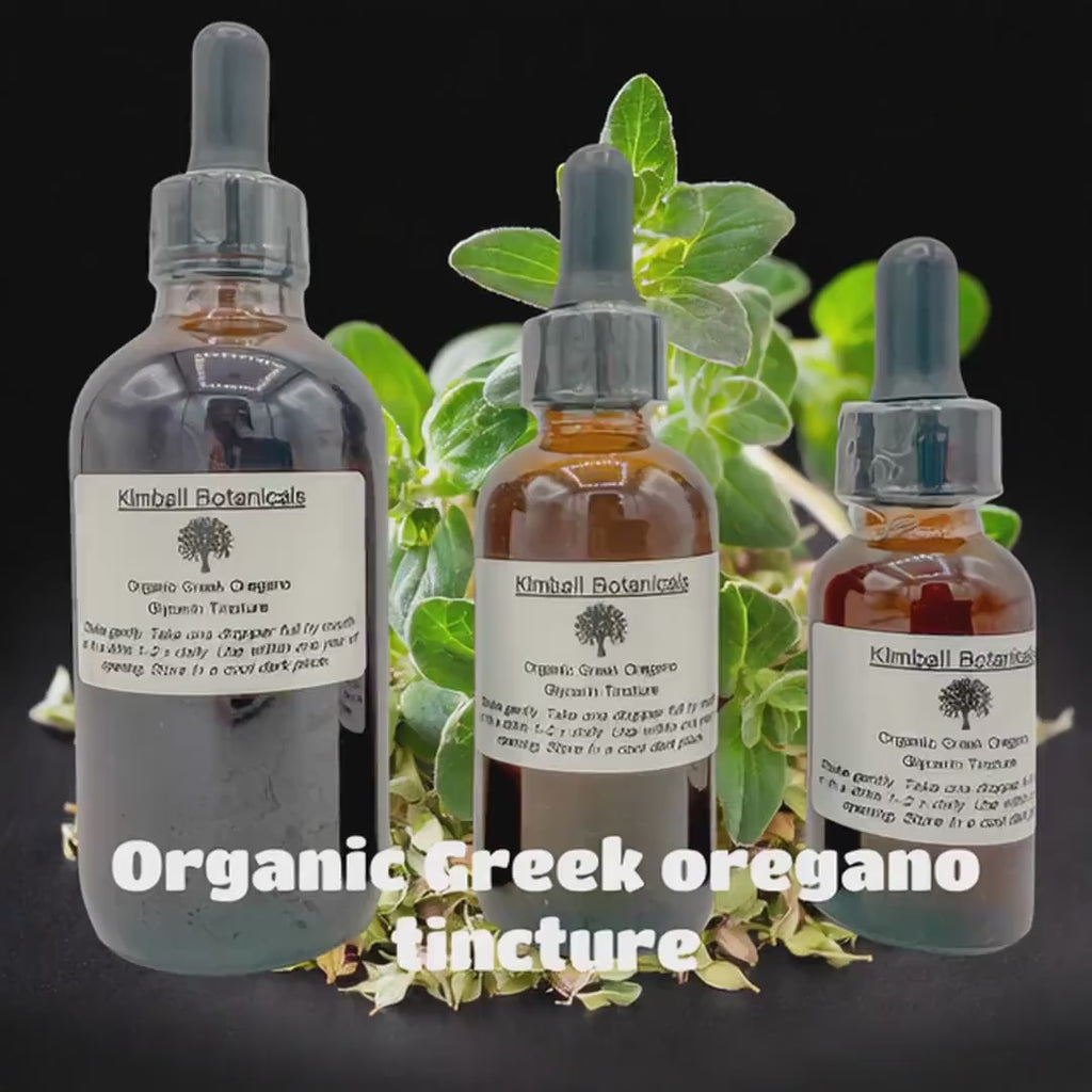 USDA Certified Organic Handcrafted Greek Oregano Tincture Double Extracted, NON GMO