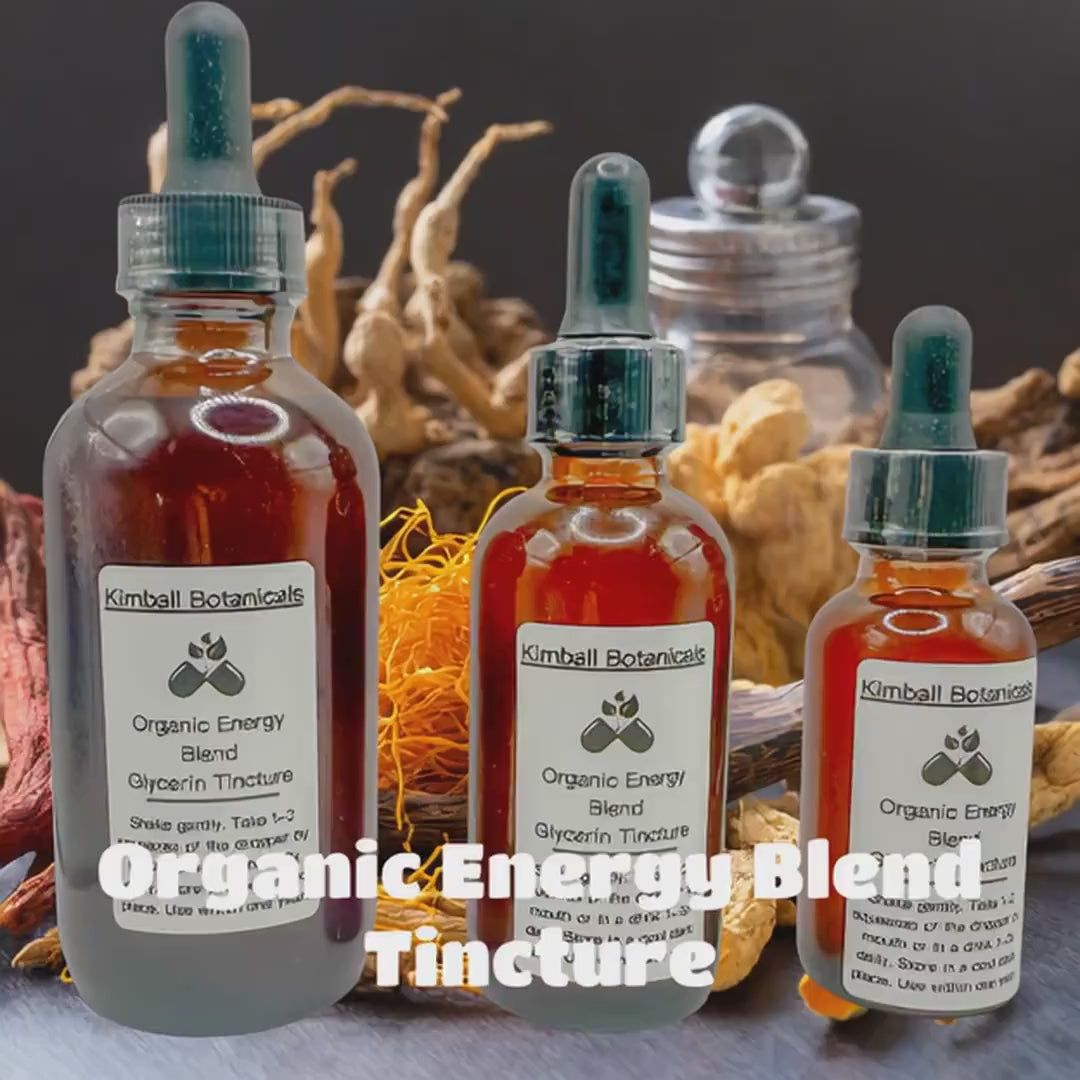Organic Energy Blend Double Extracted Glycerin Tincture sustainably harvested NON GMO
