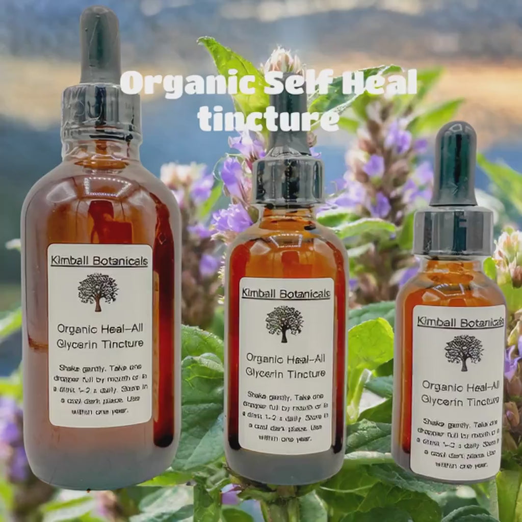 Organic Self Heal (Prunella Vulgaris) Double Extracted Tincture Glycerin Liquid Extract
