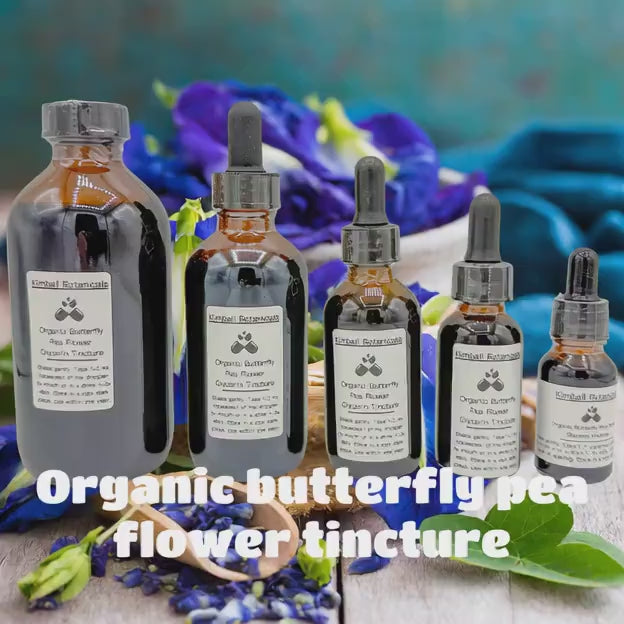 USDA Organic Butterfly Pea Flower Glycerin Tincture sustainably harvested