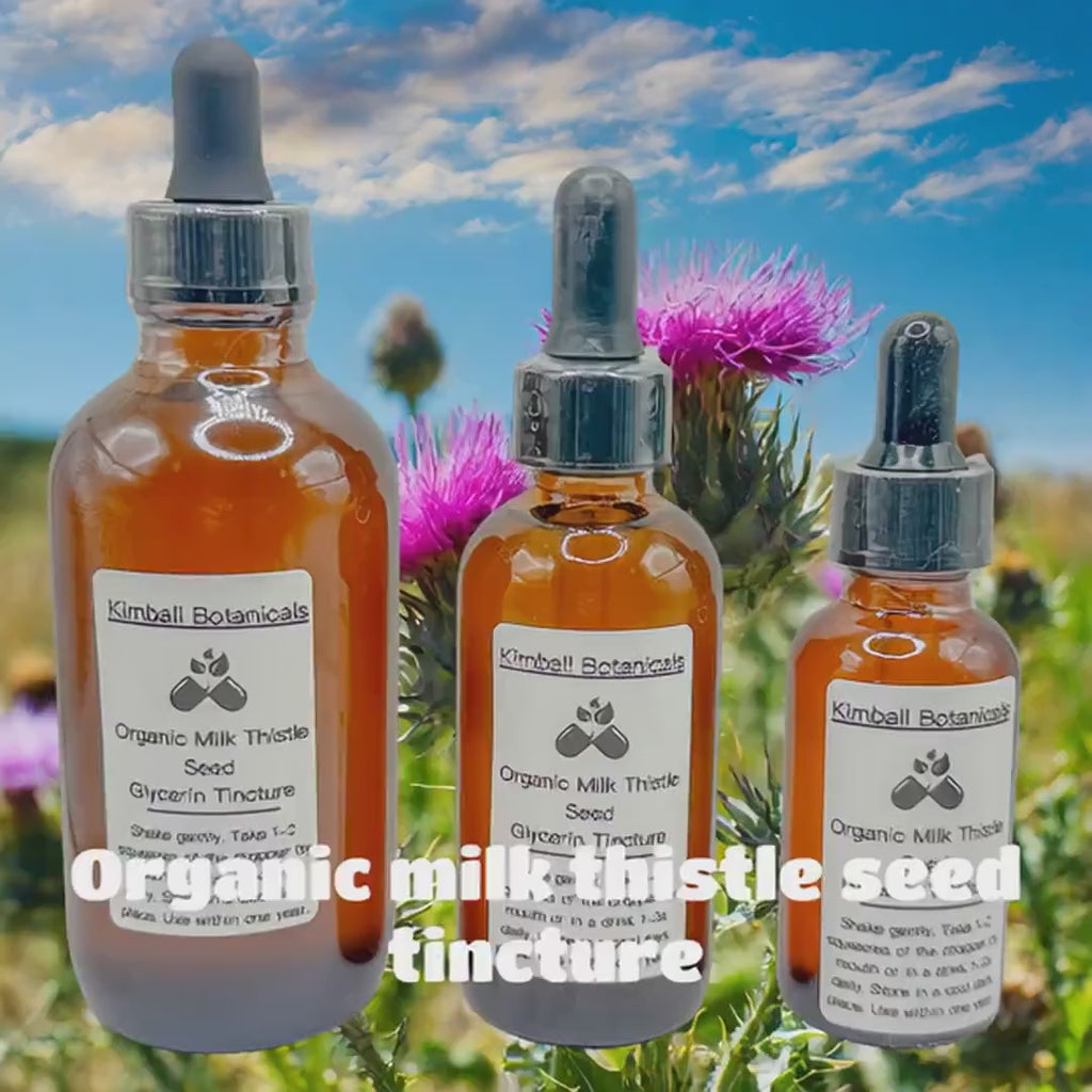 Organic Milk Thistle Seed (Silybum marianum) Double Extracted Tincture Glycerin Liquid Extract
