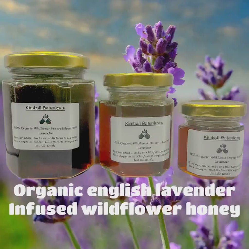 USDA Certified Organic English Lavender Herbal Infused Wildflower Honey