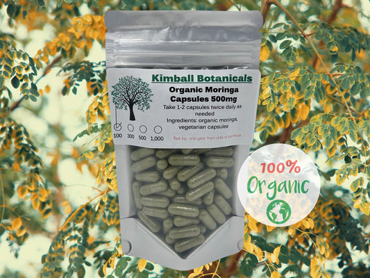 organic moringa 500mg vegetarian capsules with zero fillers or binders of any kind!